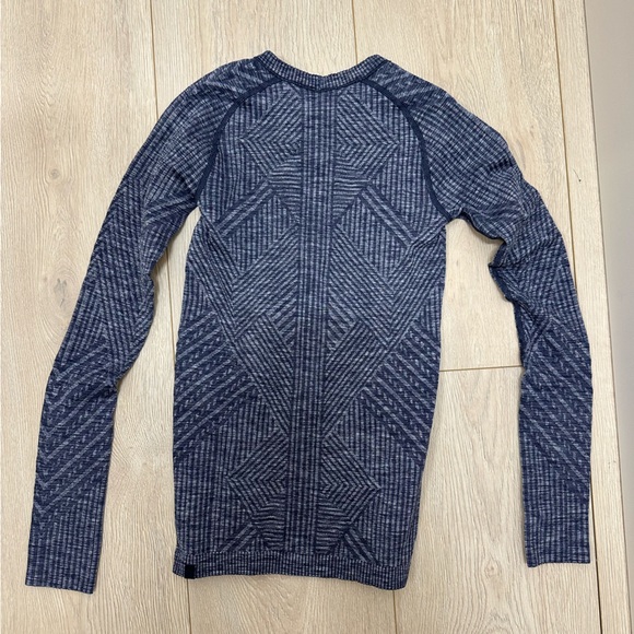 Lululemon Rest Less Pullover Heathered Blue Long Sleeve Activewear Size 2 - Picture 5 of 6